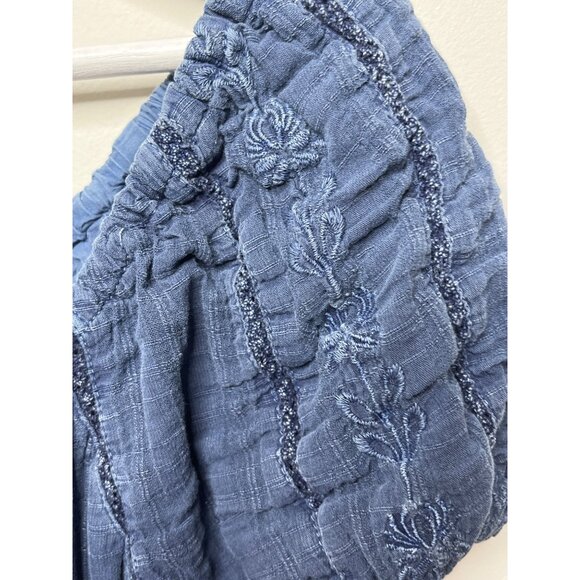 American Eagle Blue Chambray Puff Sleeve Square Neck Dress XS - Picture 8 of 12